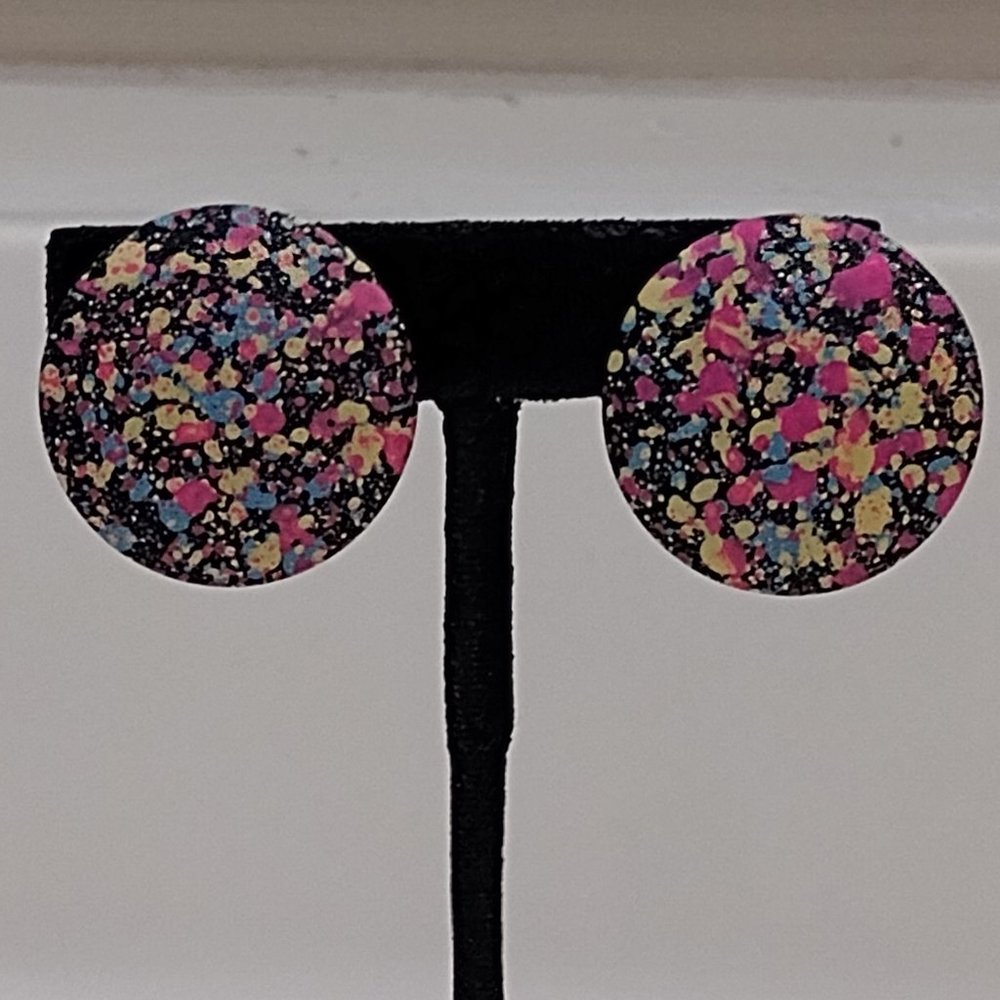 Multicolor Clip On Earrings